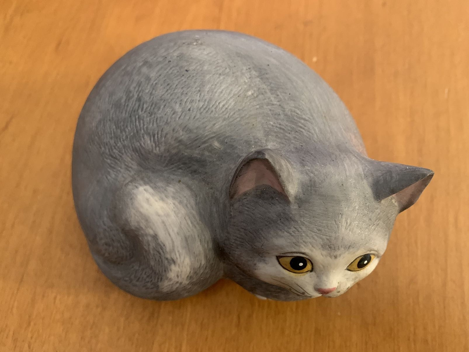 Vintage Cat Figurine Music Box Mann Cat Music Box Smiling Etsy