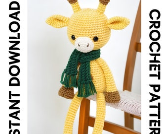 GEHAAKTE GIRAF PATROON - DIY giraffe, Amigurumi patroon, Amigurumi haakpatroon, Giraffe patroon