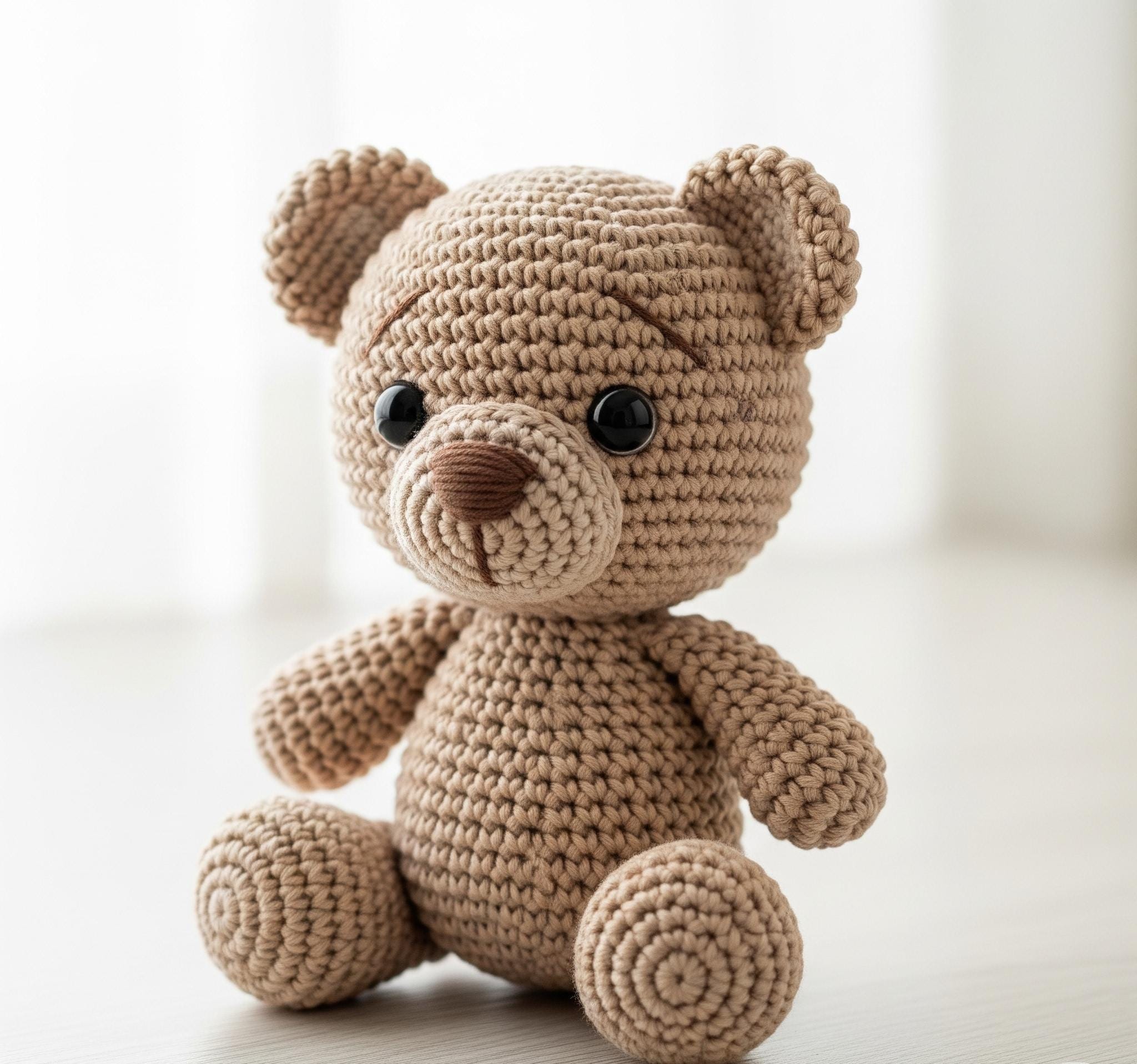 Bear Amigurumi Crochet Pattern PDF – Cute DIY Stuffed Teddy Toy – Easy Beginner Friendly Tutorial – Soft Toy Digital Download Guide