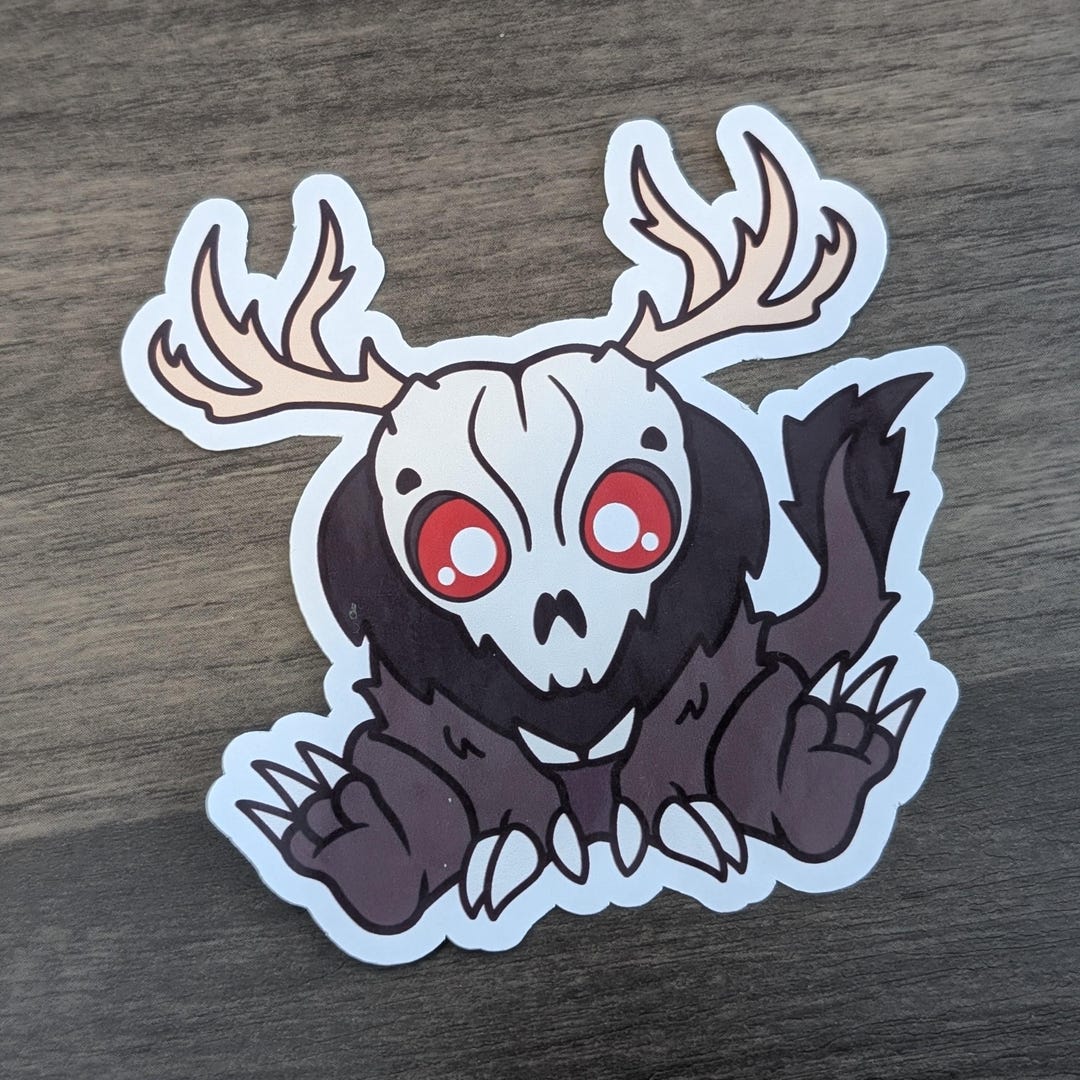 Wendigo Vinyl Gloss Sticker | Waterproof | Cute Cryptid Gift | Horror ...