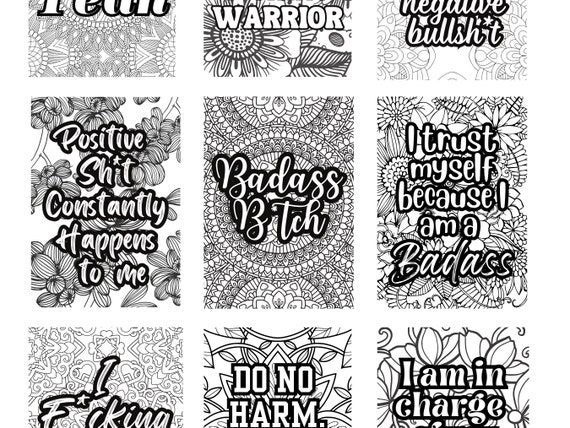 Swearing Beauty Adult Swear Word Coloring Book: Funny Sweary Affirmations and Motivational Quotation Designs for Stress Relief and Relaxation [Book]