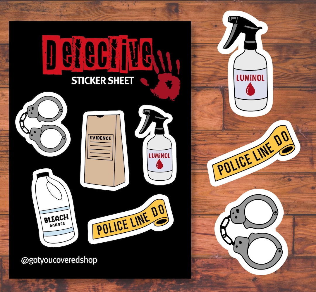 Computer Forensic Stickers True Crime Sticker Sheet | Forensic, Detective Theme Junk Journal ...