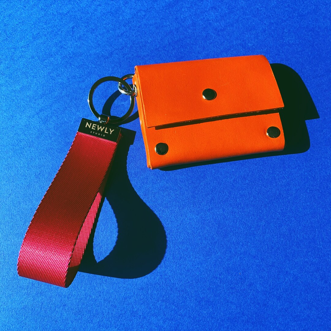 Leather Envelope Card Holder Personalised Handmade Minimalist Etsy