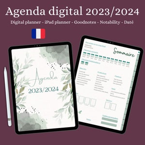 Agenda journalier 2024 en français format A4, agenda plannificateur planner  2024, agenda minimaliste 2024, organisation emploi du temps, daily diary