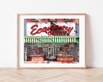 Premium Art Print | Economy Candy | Lower East Side | LES | Chinatown | NYC Illustration | Hand-drawn Illustration | Hand-made | Gift Idea