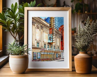 Premium Art Print | Samuel J. Friedman Theatre | Balusters Manhattan Theater Club | Broadway Play | NYC Illustration | Storefront | Gifts