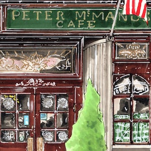 Premium Art Print Peter McManus Cafe Irish Bar NYC Illustration Storefront Drawing Home Decor Wall Art Housewarming Gifts image 2