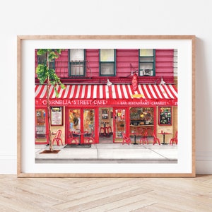 Premium Art Print | Cornelia Street Cafe | Illustration | Drawing | NYC Storefront | Home Decor | Wall Art | Housewarming Gifts