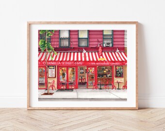 Premium Art Print | Cornelia Street Cafe | Illustration | Drawing | NYC Storefront | Home Decor | Wall Art | Housewarming Gifts