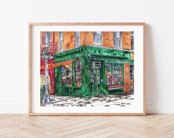 Premium Art Print | Cubbyhole Bar | LGBTQIA+ | West Village | NYC Illustration | Storefront | Drawing | Home Decor | Housewarming Gifts