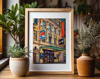 Premium Art Print | Hudson Theatre | Every Brilliant Thing | Daniel Radcliffe | Broadway Play | NYC Illustration | Storefront Drawing | Gift