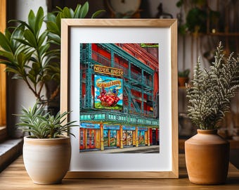 Premium Art Print | Nederlander Theatre | Schmigadoon! | Broadway Musical | Apple TV+ | NYC Illustration | Storefront Drawing | Gift Idea