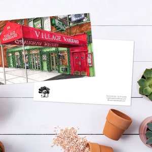Cartão-postal único: Village Vanguard ilustrado à mão | Vitrine da cidade de Nova York