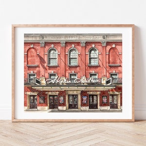 Premium Kunstdruck | Stephen Sondheim Theater | & Julia | Broadway-Musical | NYC Illustration | Schaufenster Zeichnung | Geschenkidee | Festzelt