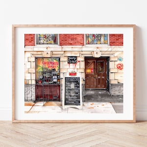 Premium Art Print | Grassroots Tavern | East Village | Bar | NYC Illustration | Storefront | Drawing | Home Decor | Wall Art | Gifts