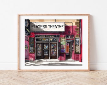 Premium Art Print | The Players Theatre | Off-Broadway Shows | Greenwich Village | NYC Illustration | Hand-Drawn Storefront | Gift Idea