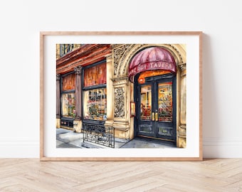 Premium Art Print | Gramercy Tavern | Flatiron District | NYC Illustration | Storefront Drawings | Decor | Wall Art | Housewarming Gifts
