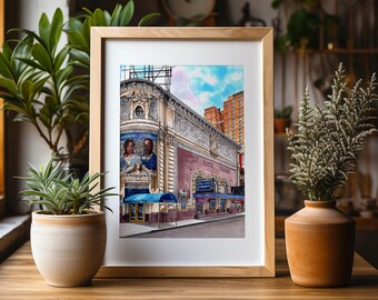 Premium Art Print | The Booth Theatre | Proof | Ayo Edebiri | Don Cheadle | Broadway Play | NYC Illustration | Storefront Drawing | Gifts