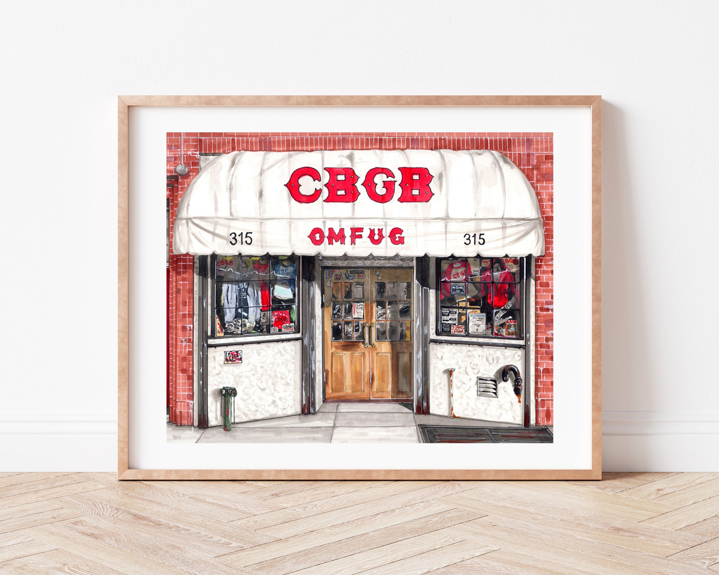 Premium Art Print | CBGB OMFUG | East Village | Punk Rock | Hard