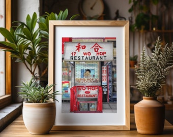 Premium Art Print | Wo Hop 17 | Chinatown | NYC Illustration | Storefront | Home Decor | Wall Art | Housewarming Gifts