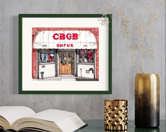Premium Art Print | CBGB OMFUG | East Village | Punk Rock