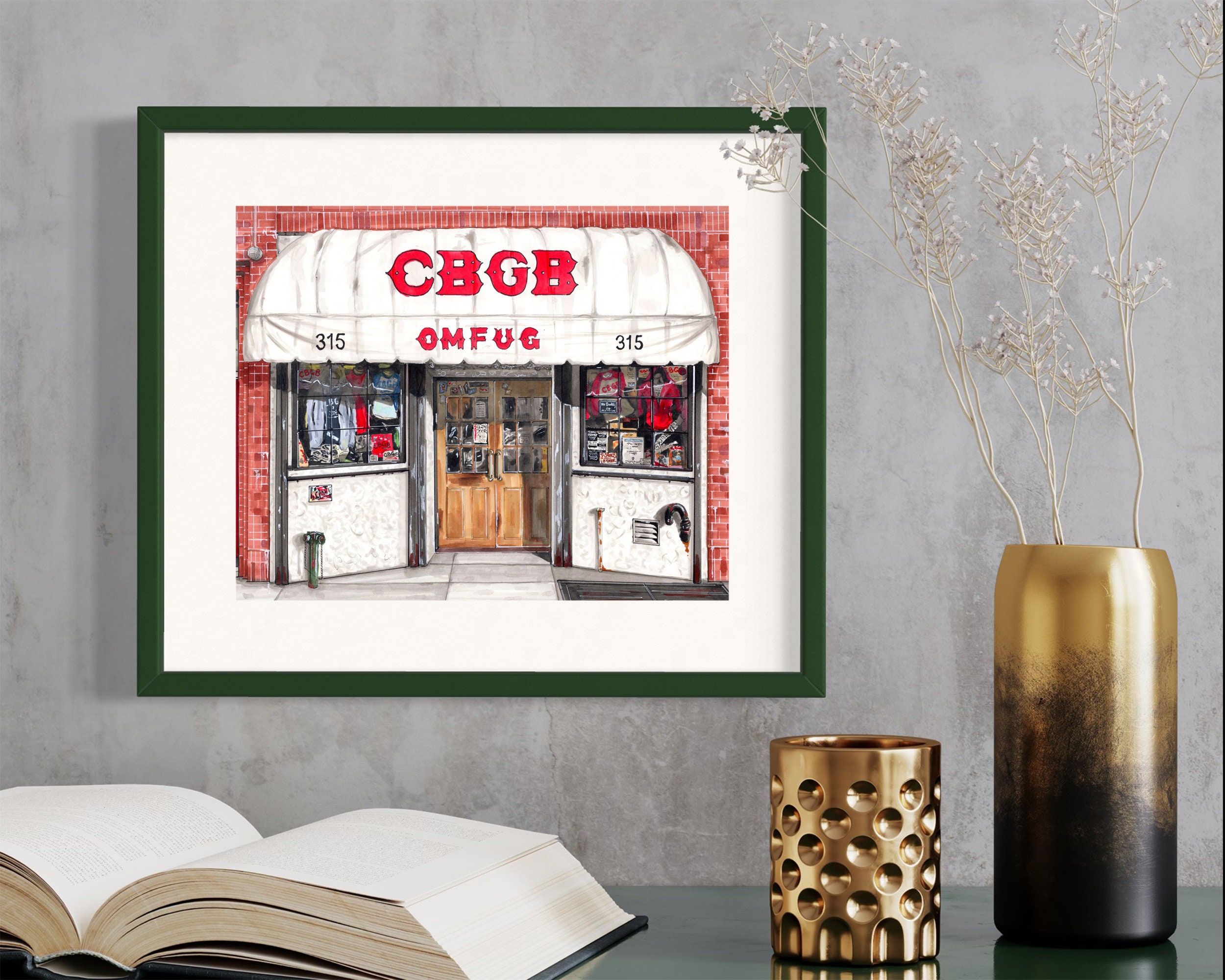 Premium Art Print | CBGB OMFUG | East Village | Punk Rock