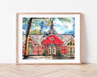 Premium Art Print | Central Park | Tavern on the Green | NYC Illustration | Drawing |  New York City | Travel Souvenir | Wall Art | Gifts