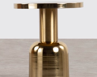 Gold metal side table