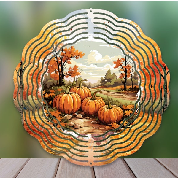 Pumpkin Wind Spinner Sublimation Design, Fall Pumpkin Wind Spinner Png, Autumn Png for Sublimation, Pumpkin Garden 10inch WindSpinner Design