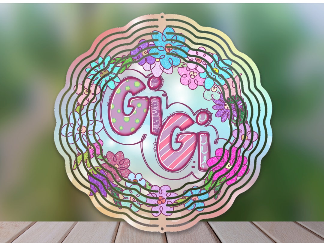 Gigi R Spinner Gigi Wind Spinner Sublimation Design, Floral Gigi PNG Wind Spinner ...