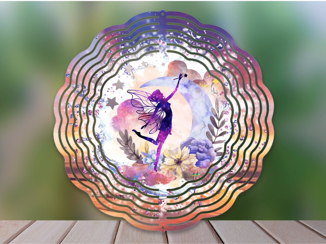 Fairy Wind Spinner Sublimation Design, Dance With Fairies Windspinner