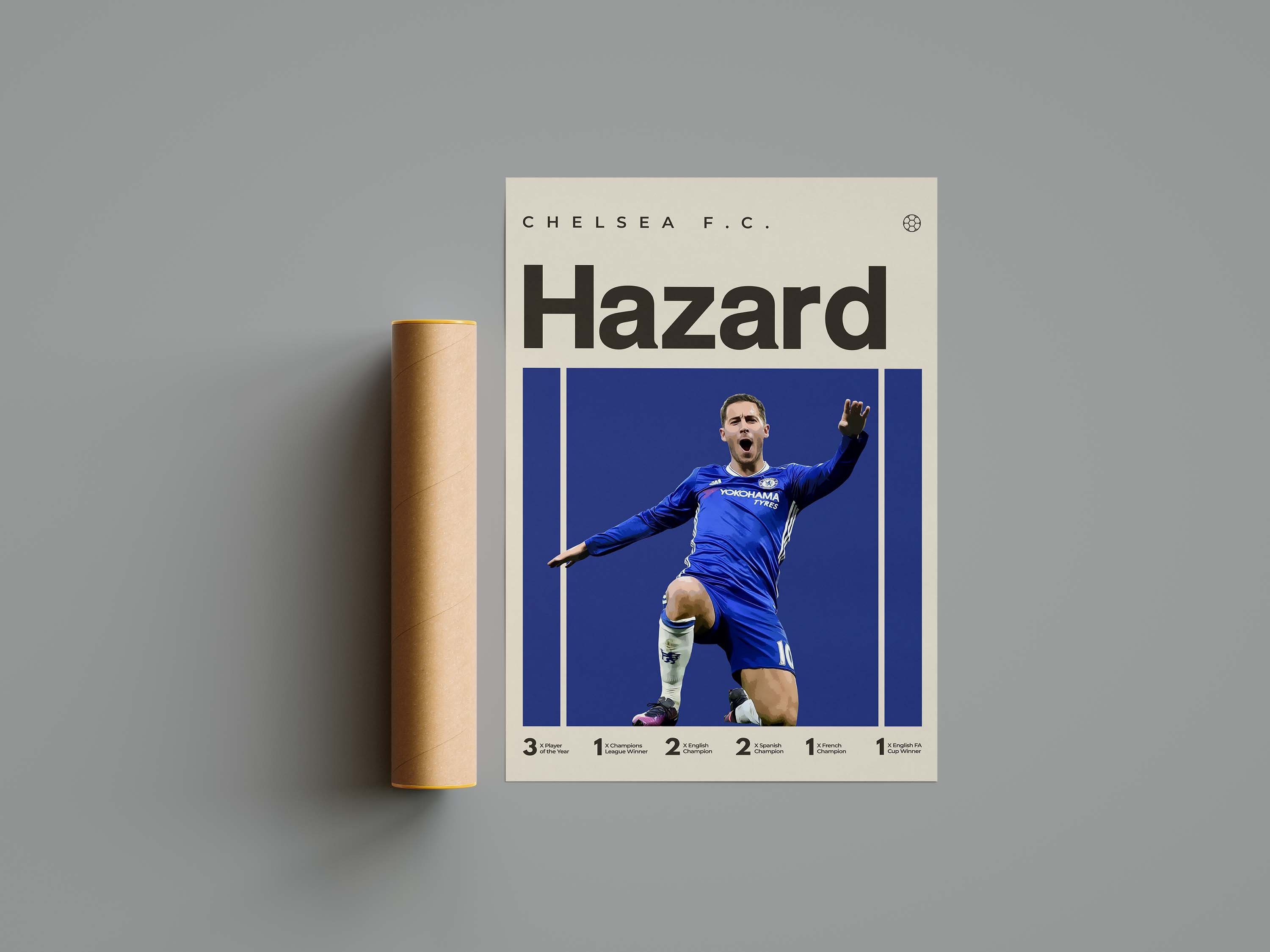 Discover アザール エデンアザール ポスター プリント 家 装飾 飾り 壁掛け 部屋 アート MFエデン・アザール Eden Hazard サッカー 選手