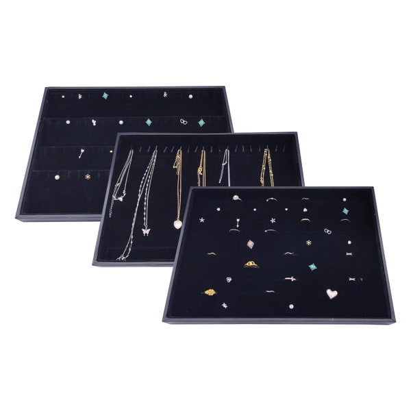 Jewellery Display Tray For Necklace, Ring & Earring Case Holder Organizer