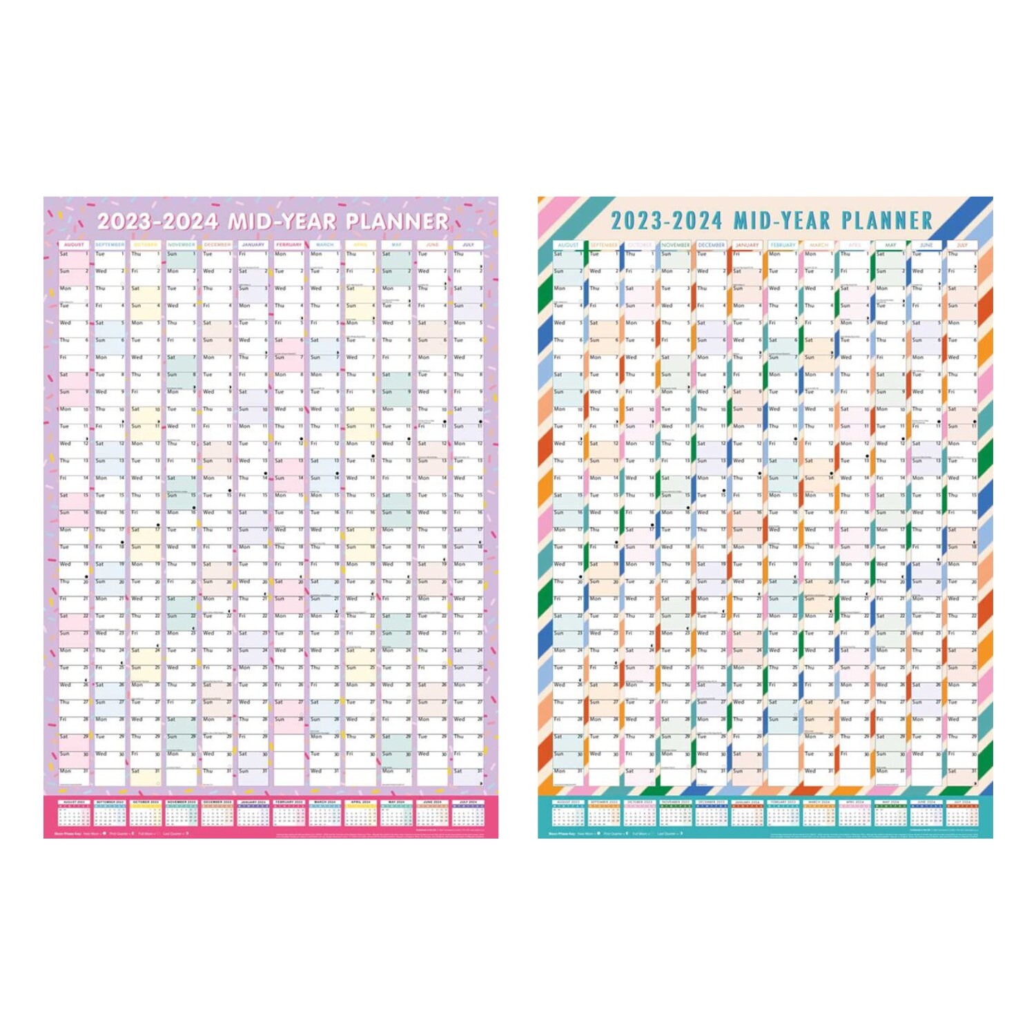 A1 Size Academic Wall Planner Large Mid Year 20232024 Calendar 84 Cm X 60 Cm Etsy UK