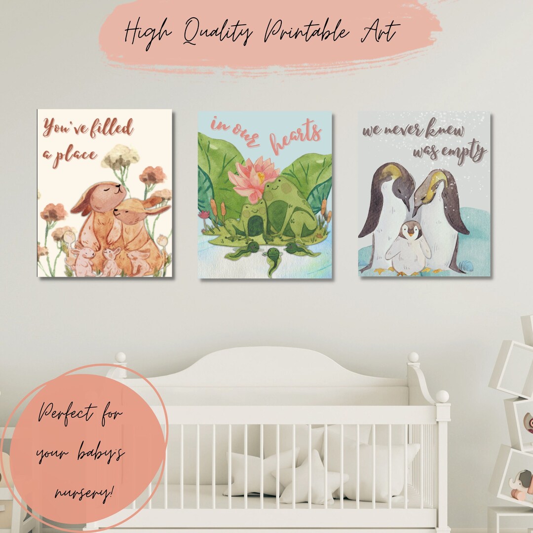Baby Animal Art - Nursery Decor - Set of 3 - Nursery Wall Art ...