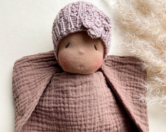 Cuddly blanket doll Marlene | cuddly doll | Waldorf style doll | Security blanket