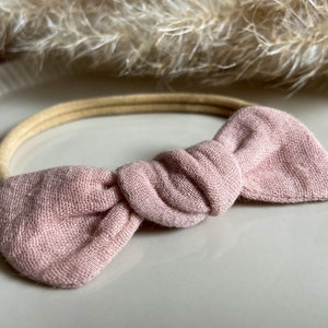 Haarband mit Schleife Kleinkind Haarschleife aus Baumwoll-Musselin Bow Headband Bild 6