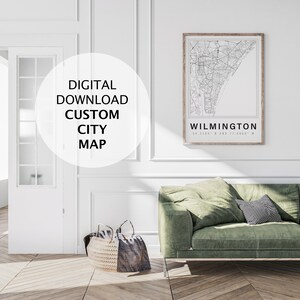 Custom Map Print Wall Poster | Travel Gift | Home Office Decor