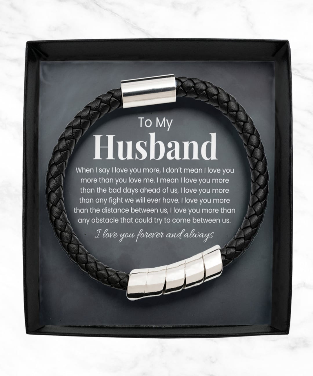 To My Husband Bracelet, Birthday Gift for Husband, Father