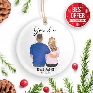 Couples Ornament, Engagement Ornament Gifts, Wedding Gift, Anniversary Gift, Gift For The Couple, Keepsake, Present for Couple