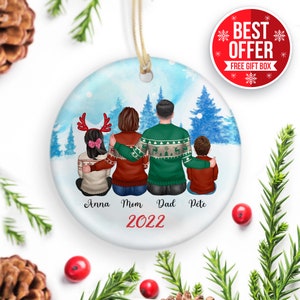 Custom Family Ornament | Family Portrait | Custom Ornament | Personalized Ornament | Gift For Mom | Family Ornament | Christmas Ornaments