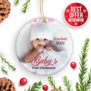 Baby&#39;s First Christmas Ornament Personalized. Newborn Baby Christmas Ornament 2022. Baby keepsakes Personalized ideas