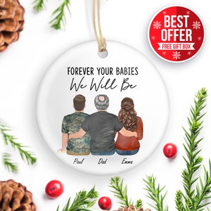 Dad And Daughter Personalized Ornament, Best Dad With Kids Personalized Ornament, Father And Children, Father&#39;s Day Gift