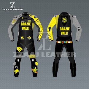 Fully Customised Grazie Vales 2023 one piece motorbike leather racing suit