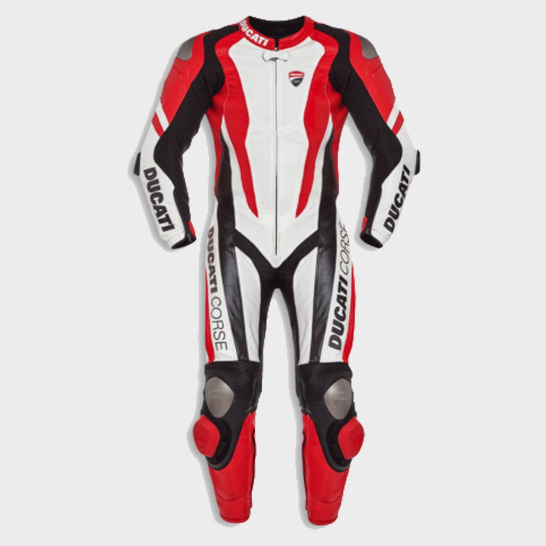 Ducati Corse 1 One Piece Motorbike Leather Racing Suit Etsy