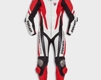 Ducati Corse 1 eendelig leren motorracepak