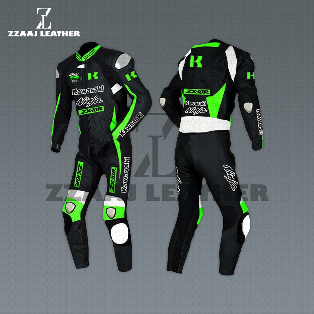 Kawasaki Ninja One Piece Motorbike Leather Racing Suit - Etsy