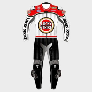 Lucky Strike jednoczęściowy skórzany kombinezon motocyklowy wyścigowy
