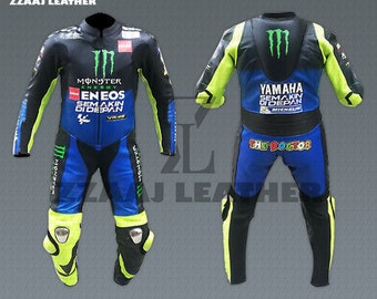 Traje de carreras de cuero de moto de una pieza rossi 2019 personalizado