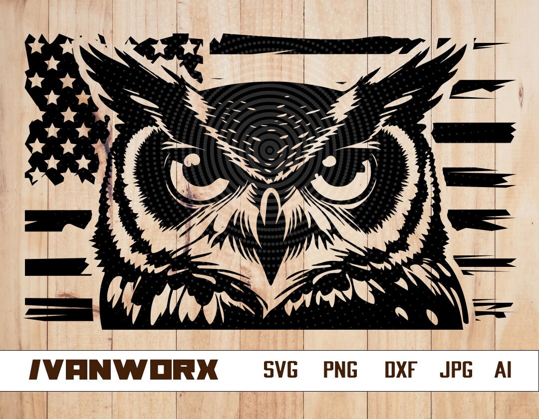 Owl Svg | Night Owl Clipart | Nocturnal Animal Cut File | Night Bird ...
